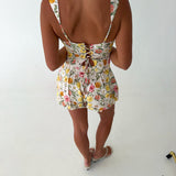 Gabi Bubble Hem Shorts - Floral Print