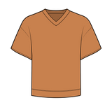 Fancy V-Neck Short Sleeve Terry Top