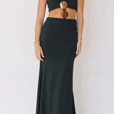 Emmi Halter Neck hollow Dress - Black
