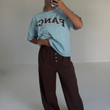 Fancy Button Pants - Chocolate
