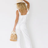 Mindy Eyelet Tank and Pant Set- Off White