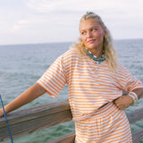 Fancy Short Sleeve Striped Top