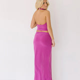 Dani Halter Cowl Set - Violet