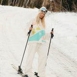 Fancy Fleece Wide Leg Sweatpants - Snow White