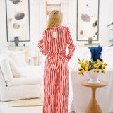 Watercolor Stripe Top - Pink/Red