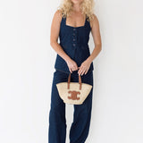 Lyric Sleeveless Denim Top- Demin