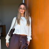 Addi Satin Pants - Brown