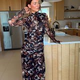 Joslyn Maxi Dress - Brown/Black