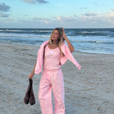 Fancy Fleece Lined Sweatpants - Pink Camo