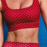Flexion Classic Bra - Garnet Polka Dot