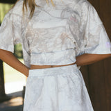 Fancy Button Shorts - White Camo (PREORDER)