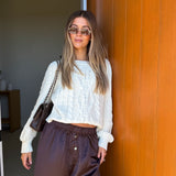 Connie Cable Knit Sweater - Cream