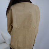 Connie Beige Collared Jacket - Dessert