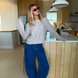 Maggie Cable Knit Sweater - Neutral