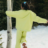 Fancy Oversized Fleece Mockneck - Alpine Lime