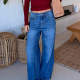 Vivi High Rise Wide Leg Jeans - Medium Wash