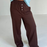 Fancy Button Pants - Chocolate