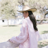 Fancy Oversized Fleece Mockneck - CAMO LETTERS/Light Pink (PREORDER)