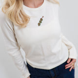 Tracy Long Sleeve Sweater Tee - Cream