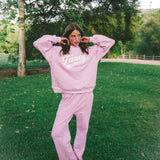 Oversized Terry Varsity Mockneck - Tulip