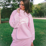 Oversized Terry Varsity Mockneck - Tulip