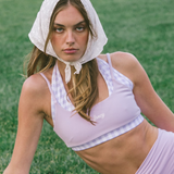 ComfortForm Halter Bra - Lilac Gingham