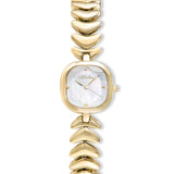 Metal Moderna Bracelet Watch in Gold: Mother of Pearl Dial with Gold