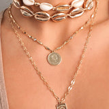 18kt Gold Plated Cowrie Shell Necklace