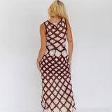 Cochet Flare Peplum Top - Burgundy/Cream