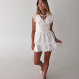 Addison Eyelet Mini Dress - White