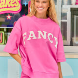 (PREORDER) Terry Short Sleeve Classic Mockneck - Bubblegum