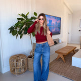 Vivi High Rise Wide Leg Jeans - Medium Wash