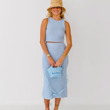 Ali Ribbed Sweater Top-Baby Blue