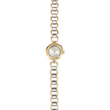 Open Circle Bracelet Watch in Mixed Metal: Brushed Silver Dial with Mixed Metal