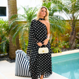 Ruby Polka Dot Maxi Dress- Black/White