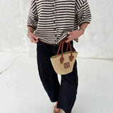 Shannon Knit Cardigan - Brown/Ivory