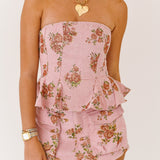 Jacklyn Corset Top - Pink Floral