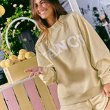 Oversized Terry Classic Mockneck - Dusty Yellow