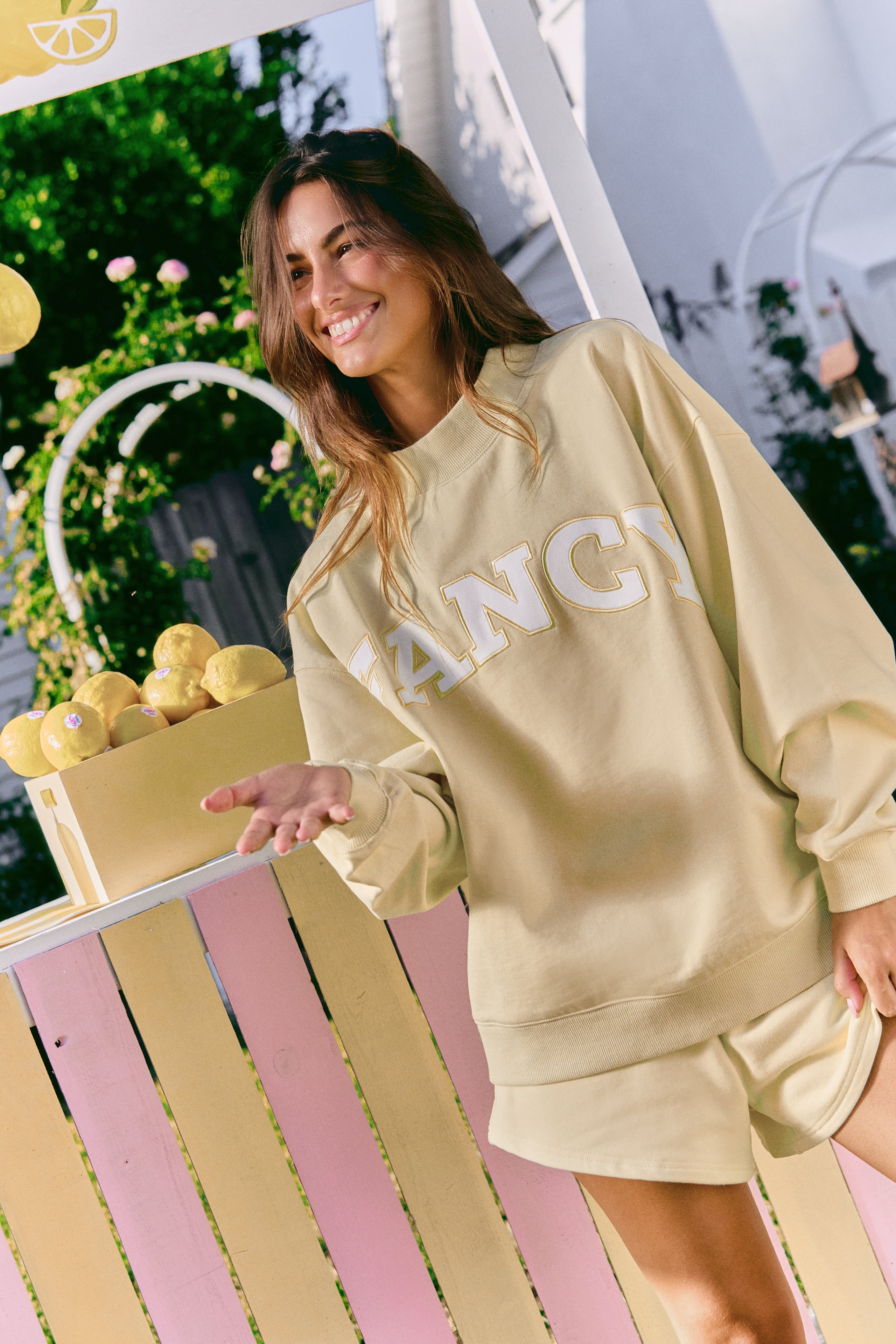Oversized Terry Classic Mockneck - Dusty Yellow