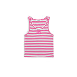Striped Tank Top - Sconset Pink/White