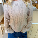 Maggie Cable Knit Sweater - Neutral