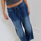 Whitney Barrel Denim Pants - Dark Denim