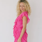 Avery Ruffle Mini Dress - Pink
