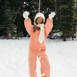 Fancy Fleece Cuffed Leg Sweatpants - Frosted Peach