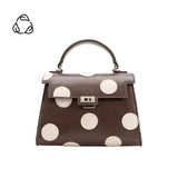Maisel Polka Dot Top Handle Bag - Chocolate