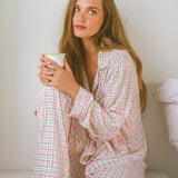 Pajama Set - Garden Pink and Green Plaid