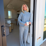 Cable Cozy Matching Set - Grey