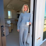 Cable Cozy Matching Set - Grey