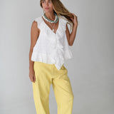 Ken Ruffled Top - Ivory