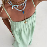 Linda Pleated Maxi Dress - Mint Green
